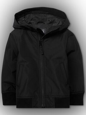 The Children's Place Black Hooded Kids Raincoat Windbreaker Zip-Up Size 3T